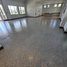 Worn-Out-Damaged-Epoxy-Concrete-Coating-Replaced-with-Long-Lasting-Polyaspartic-Coating-in-Louisville-Recreation-Building 4